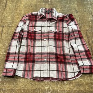 Express XXS thick Flannel button up long sleeve shirt